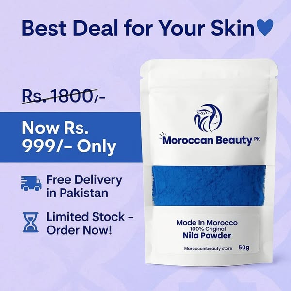 Moroccan Beauty Nila Powder | Blue Nila Skin Whitening Powder 50g