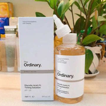 The Ordinary Glycolic Acid 7% Toning Solution | Exfoliating Face Toner for Glowing, Smooth & Bright Skin – 240ml