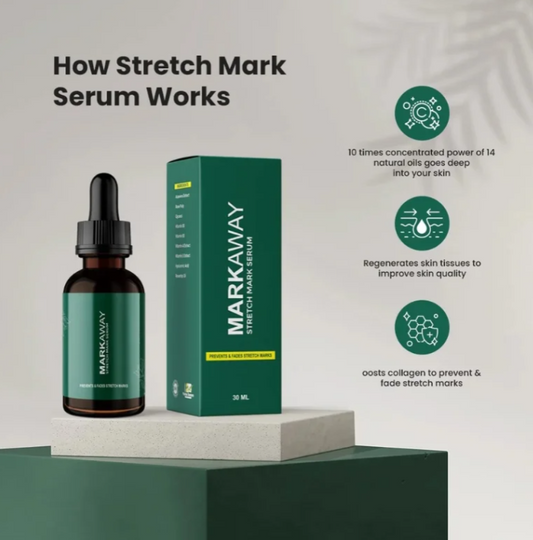 Markaway Stretch Mark Serum | Herbal Hydration, Toning & Dark Spot Corrector – 30ml