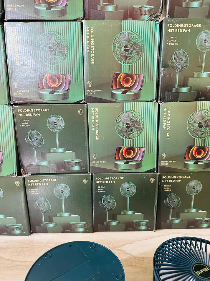 Mini Foldable Fan - Portable, Rechargeable & Quiet Cooling for Home, Office & Travel
