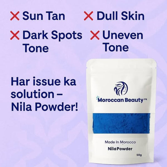Moroccan Beauty Nila Powder | Blue Nila Skin Whitening Powder 50g