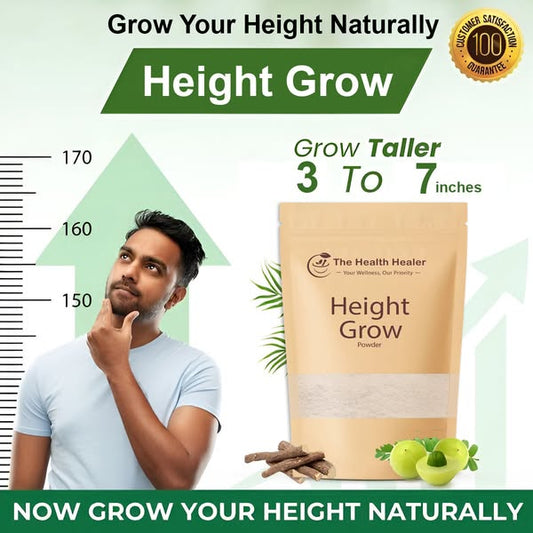 The Health Healer Height Grow Powder – 100% Natural Height Increase Supplement – 100g